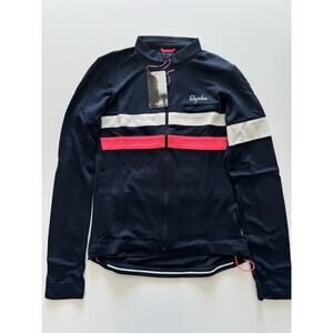 Rapha Men's Brevet Long Sleeve Jersey SIZE Large Navy/Pink